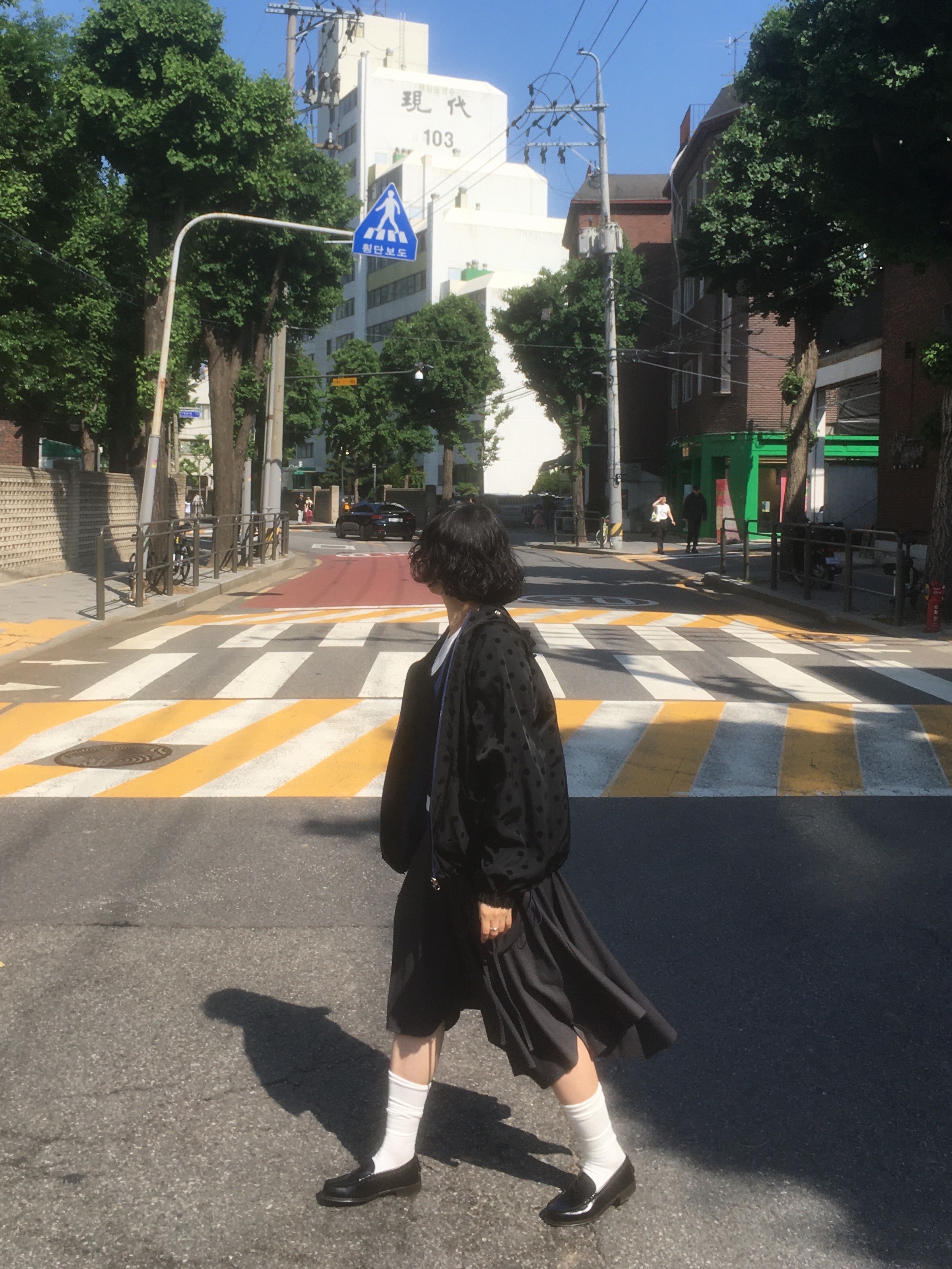 Haruta HS-304 Penny Loafer Black 착용 스타일 - 3