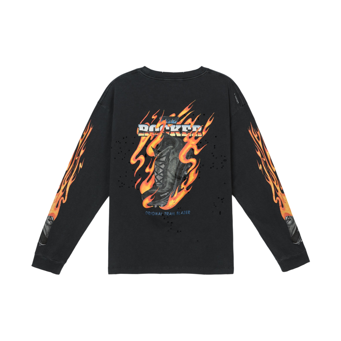 새티스파이 모스테크 롱 티셔츠 에이지드 블랙(Satisfy Mothtech Long T-Shirt Aged Black)