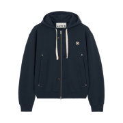 SATUR Teo Cotton All Day Hood Zip-up Classic Navy