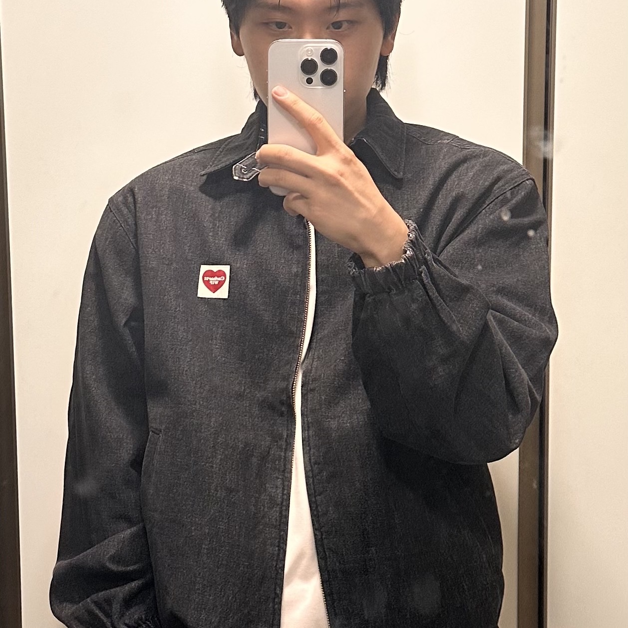 Carhartt WIP Hudson Reversible Jacket Black Stone Washed 착용 스타일