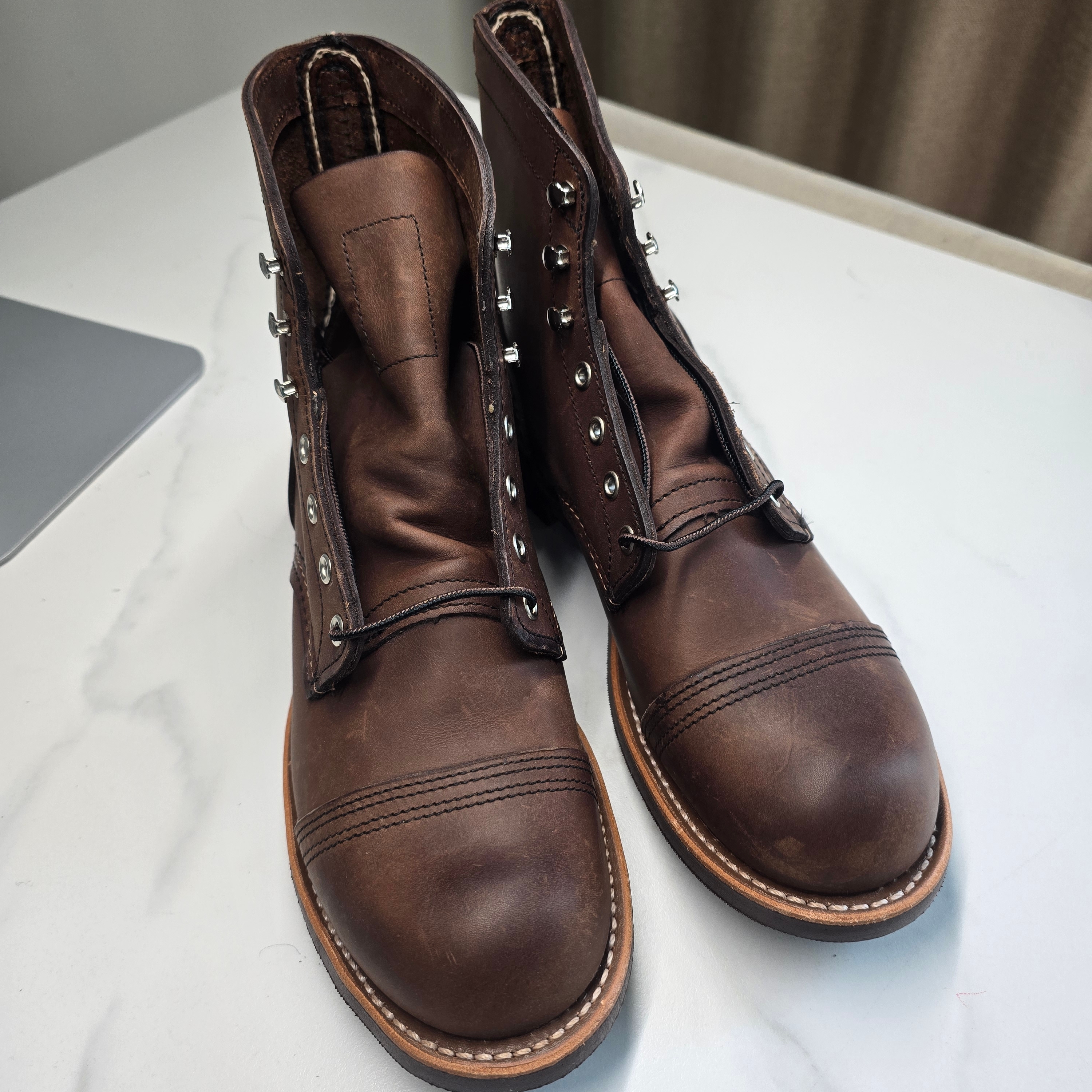 Red Wing Iron Ranger 8111 Amber Harness - D, Orslow 5002 US Army Fatigue Pants Green 착용 스타일 - 1
