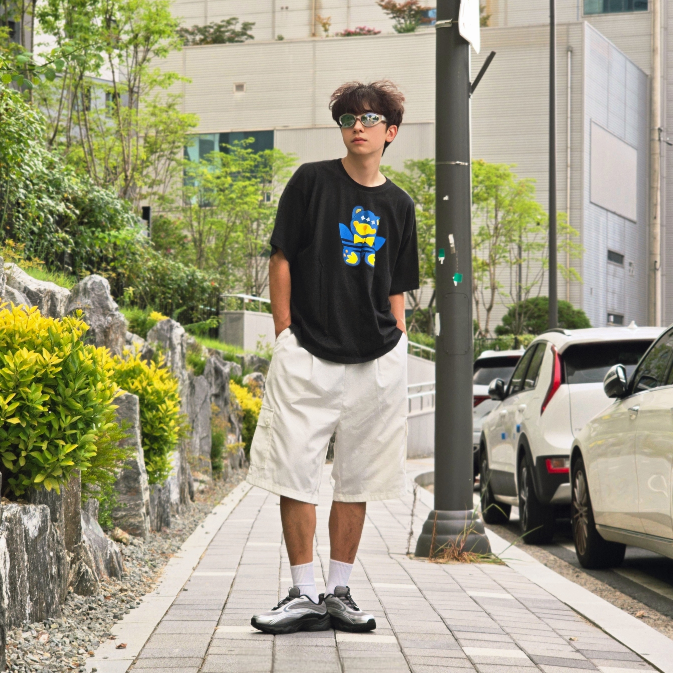 Fila Pantera 99/25 Black Silver, [6% 적립] FILA Pantera 99/25 Silver 착용 스타일 - 3