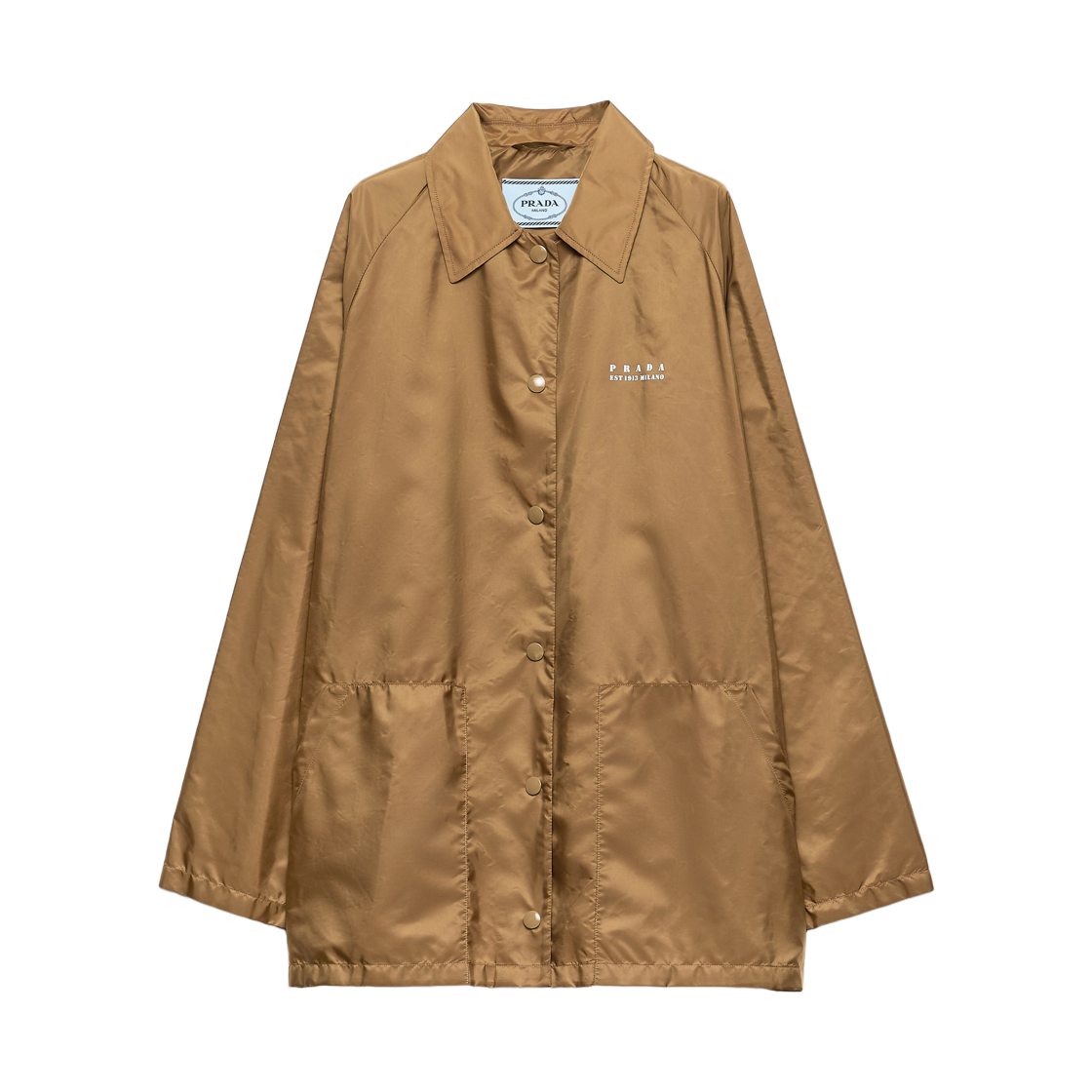 (W) 프라다 라이트웨이트 리나일론 블루종 자켓 코르크 베이지((W) Prada Lightweight Re-Nylon Blouson Jacket Cork Beige) - 1