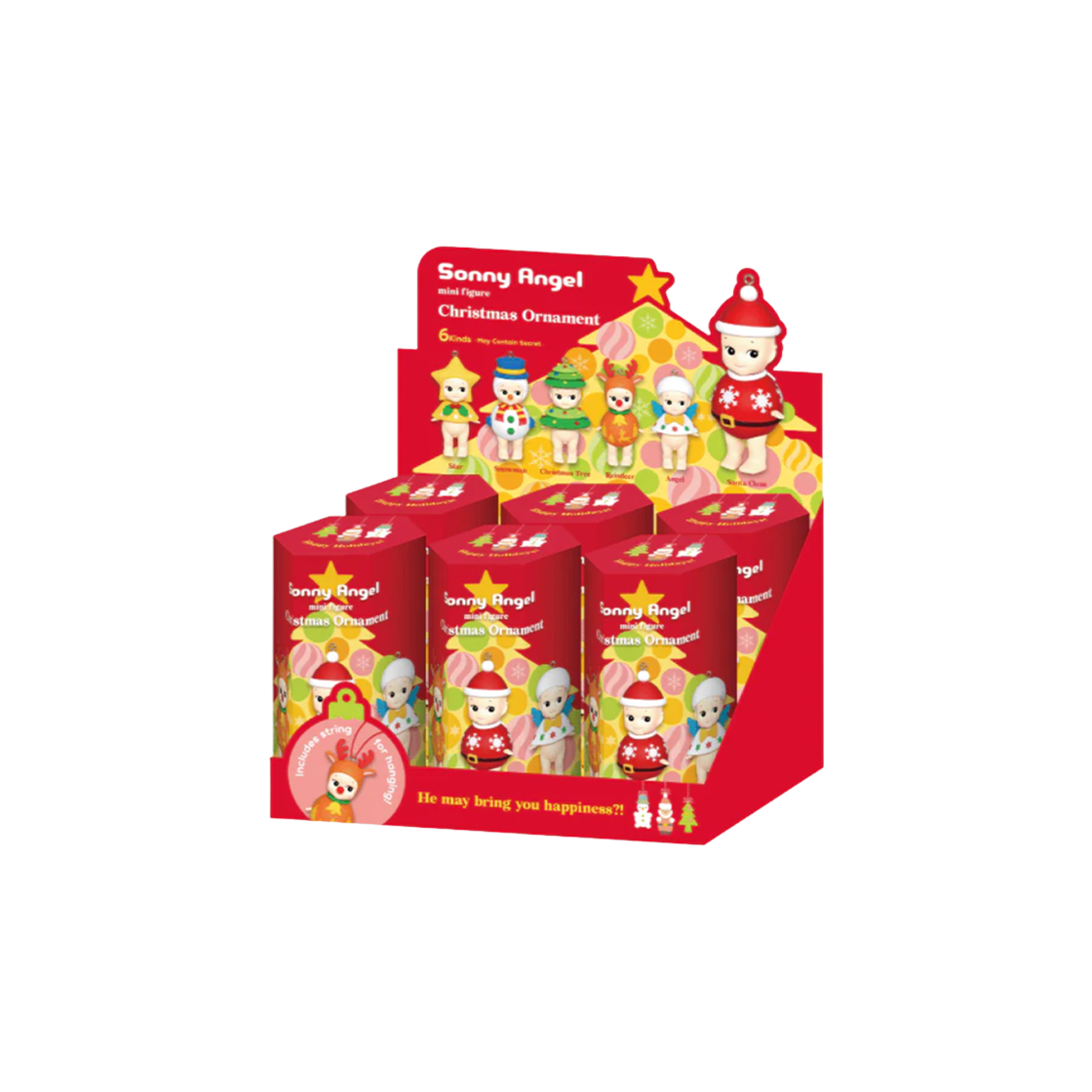 - Sonny Angel Mini Figure Christmas Ornament Sealed Case (6 Blind Boxes)