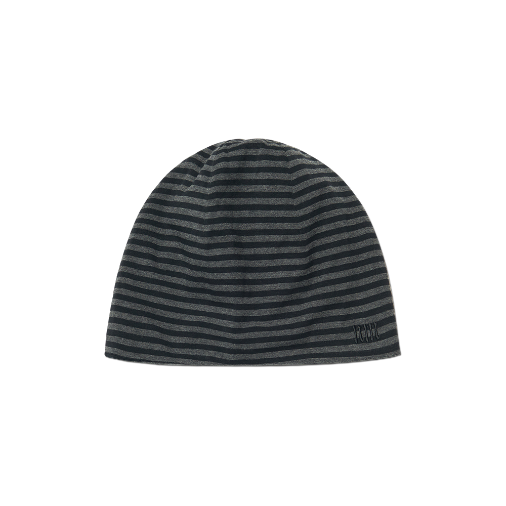 노매뉴얼 NM 스트라이프 비니 블랙(NOMANUAL NM Stripe Beanie Black)