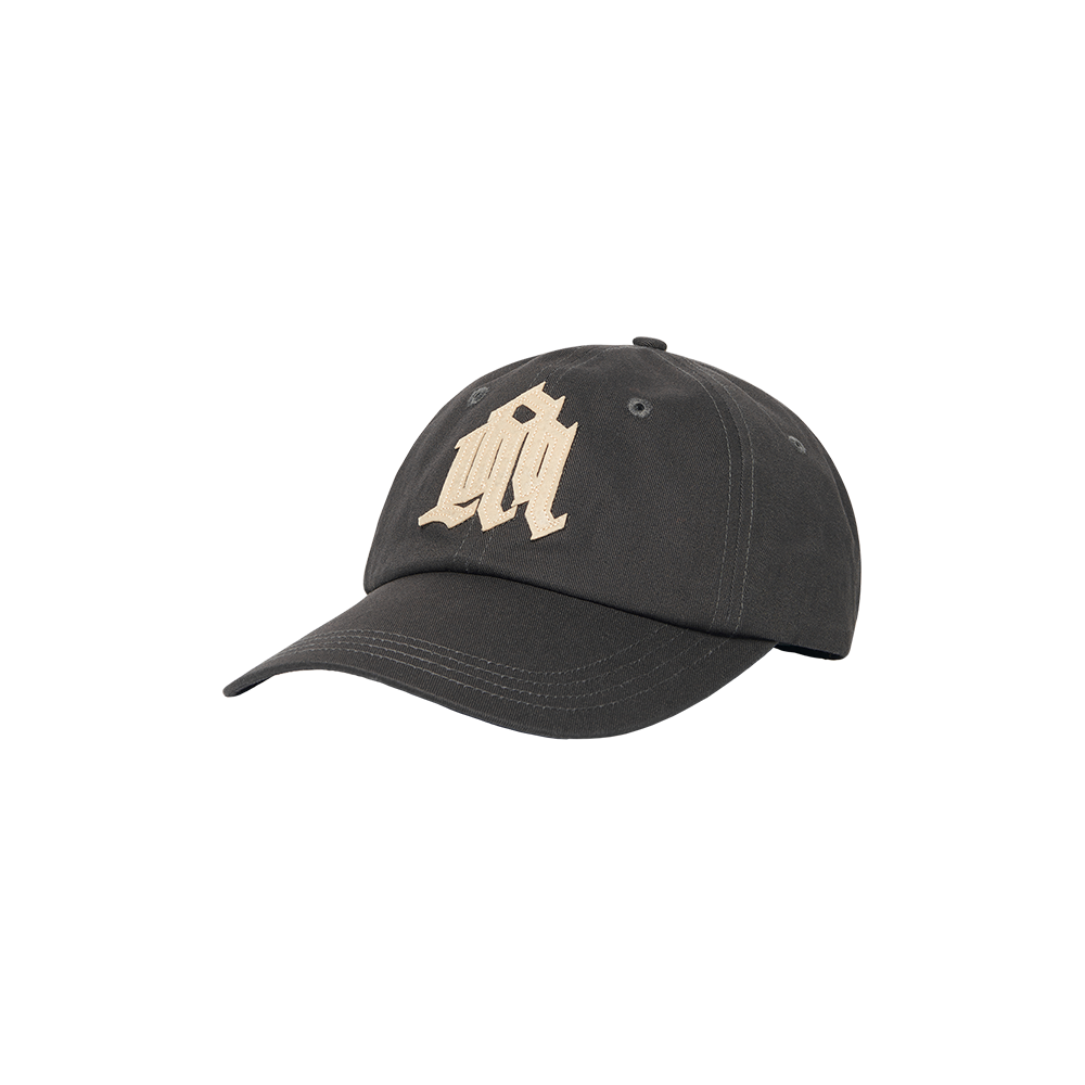 노매뉴얼 오버레이 로고 패치 볼 캡 차콜(NOMANUAL Overlay Logo Patch Ball Cap Charcoal)