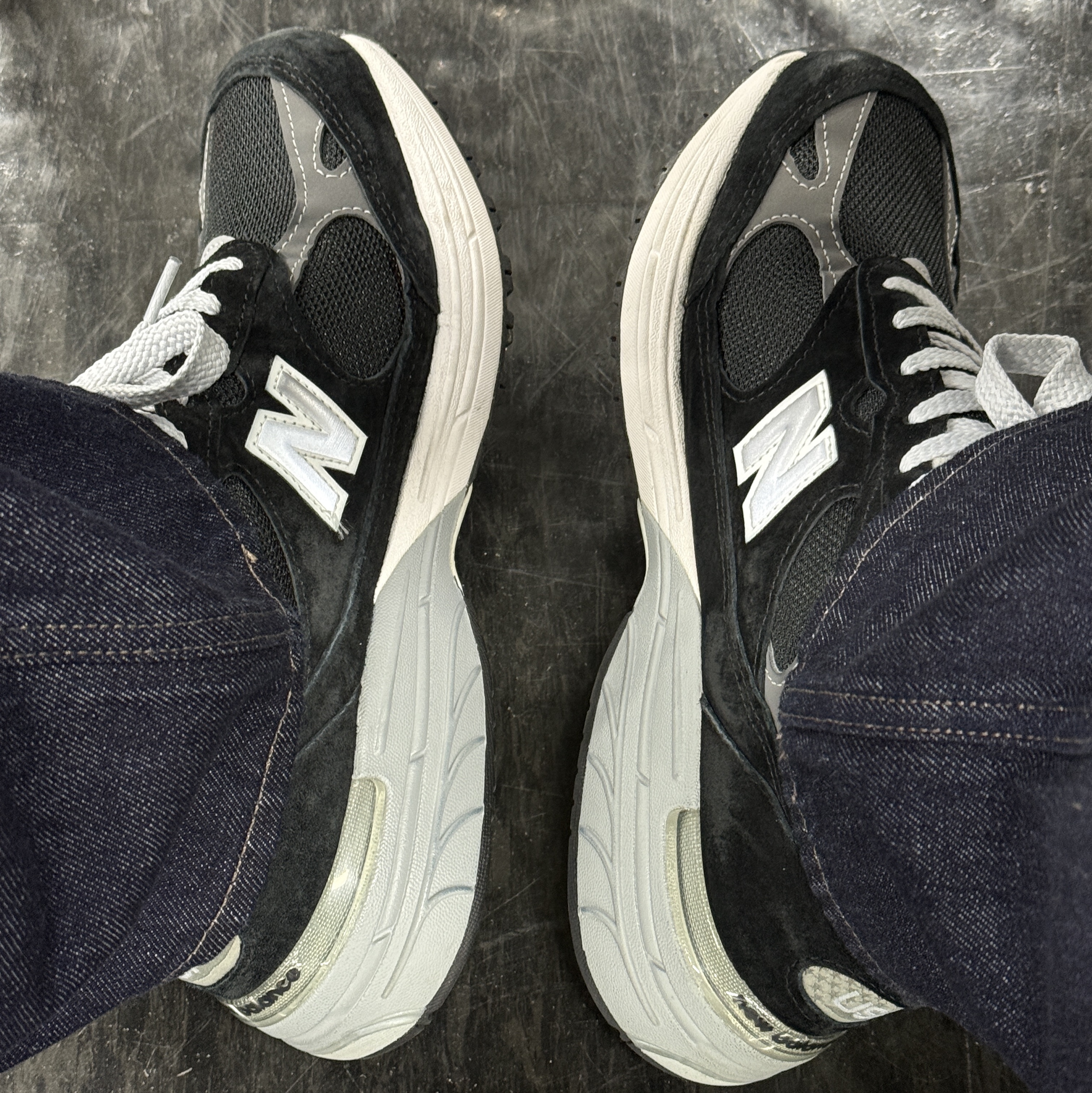 New Balance 993 Made in USA Black - D Standard 착용 스타일