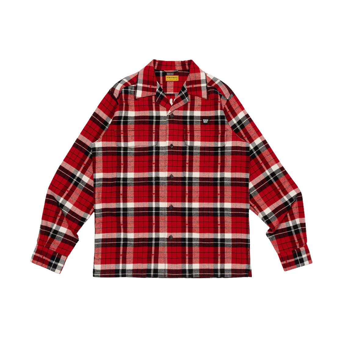휴먼 메이드 플란넬 체크 셔츠 레드
