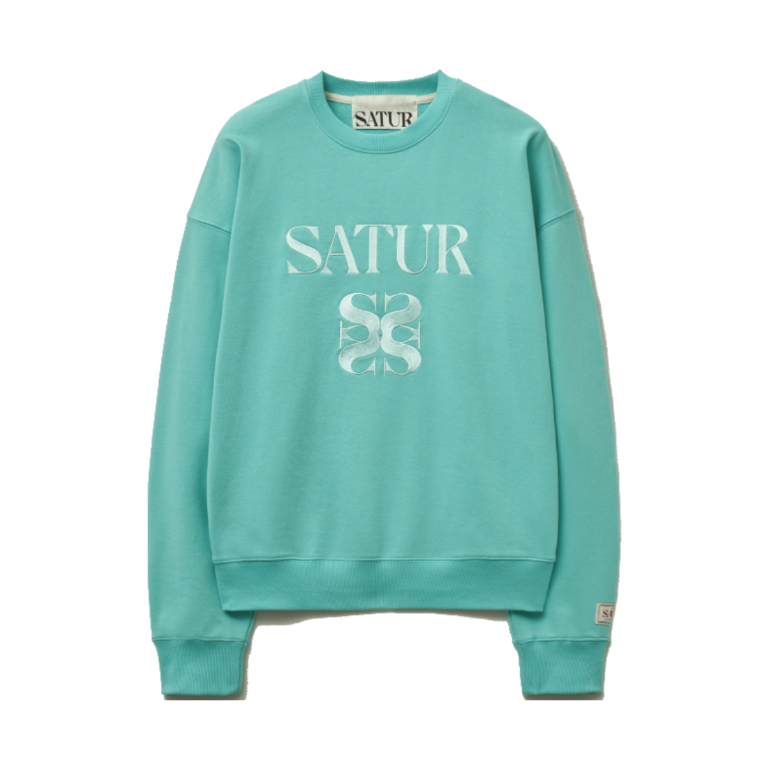 SA251MTM05MT SATUR Classic Logo Sweatshirt Mint