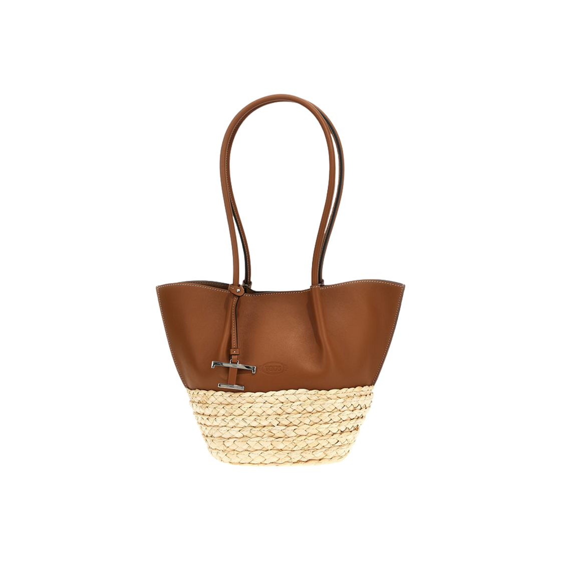 토즈 스트로우 & 레더 쇼핑백 스몰 브라운(Tod's Straw & Leather Shopping Bag Small Brown) - 1
