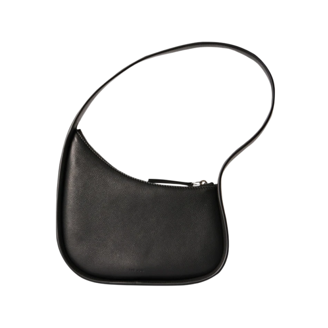 W1249L52BLPL The Row Half Moon Bag in Smooth Calfskin Leather Black