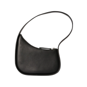 The Row Half Moon Bag in Smooth Calfskin Leather Black