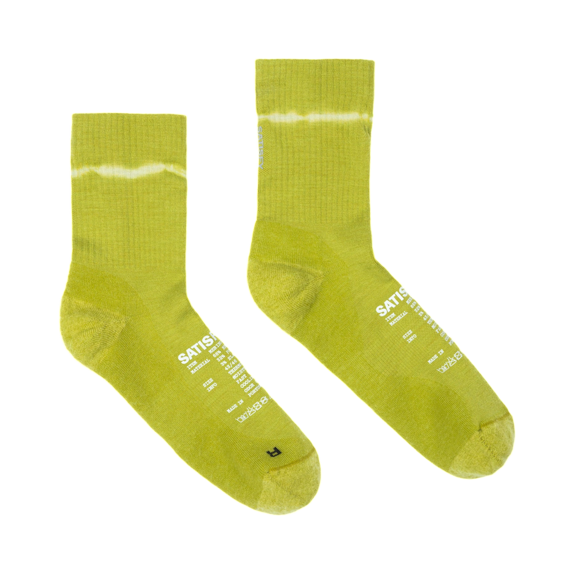 32002-TDGG Satisfy Merino Nylon Tube Socks Tie Dye Grenoble Green