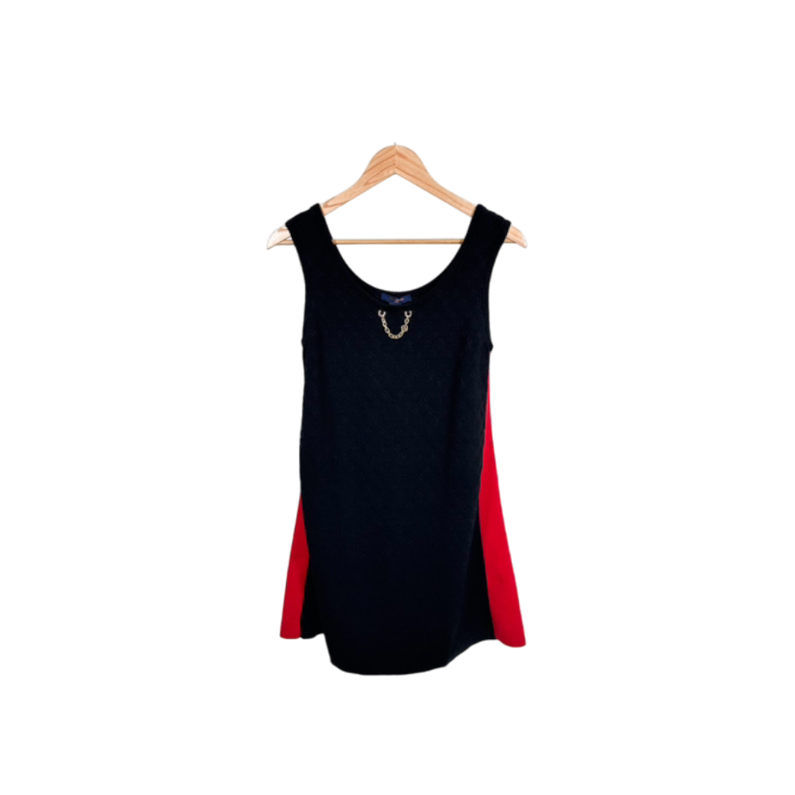 IT6JLO94BD8I Louis Vuitton Womens Embossed Monogram Sporty Tank Silk Dress