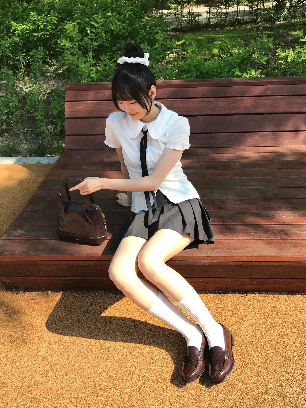 Haruta HS-4514 Penny Loafer Brown 착용 스타일 - 6