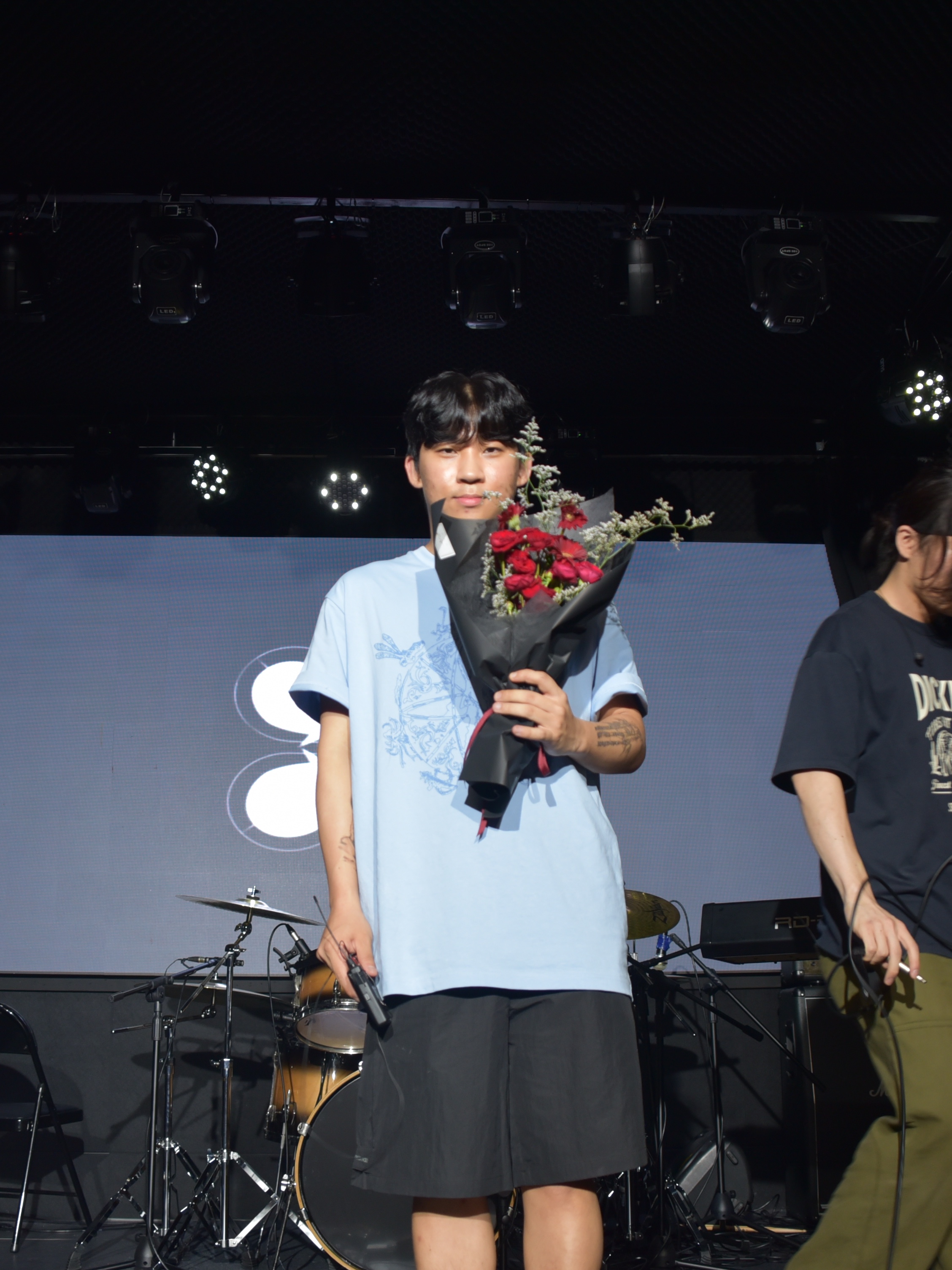 Sansan Gear Cordyceps T-Shirt Blue - 25SS 착용 스타일 - 2