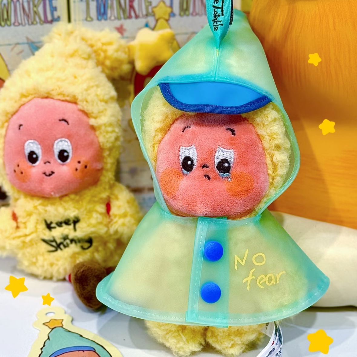 Pop Mart Twinkle Twinkle Sweet Dreams Forecast Series Plush Pendant Rain On Me (Opened Case) 착용 스타일