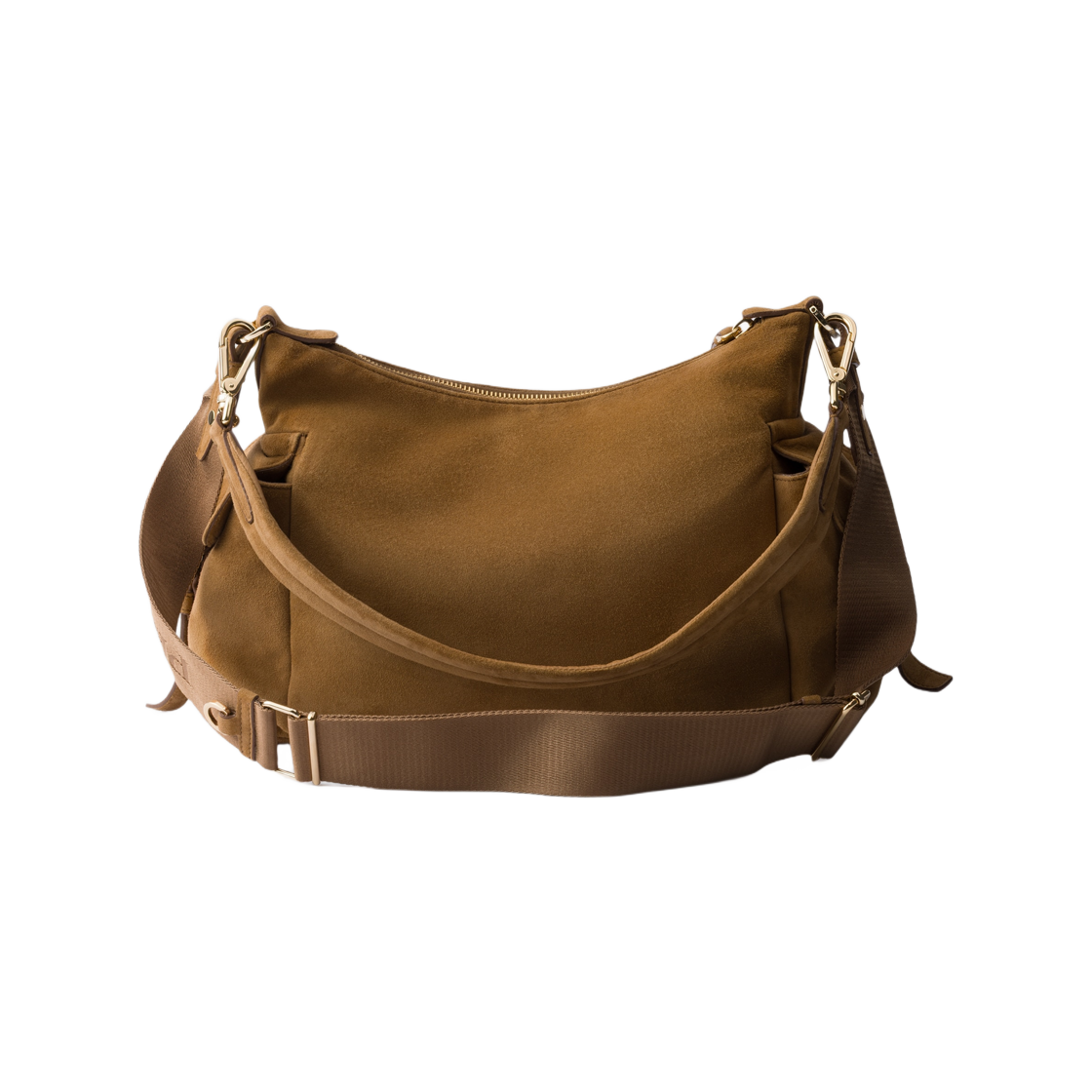 프라다 라지 프라다 익스플로어 스웨이드 백 시나몬(Prada Large Prada Explore Suede Bag Cinnamon) - 2