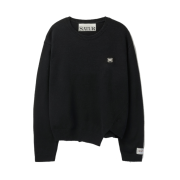 SATUR Dublin Unbalanced Cashmere Blend Knit Classic Black