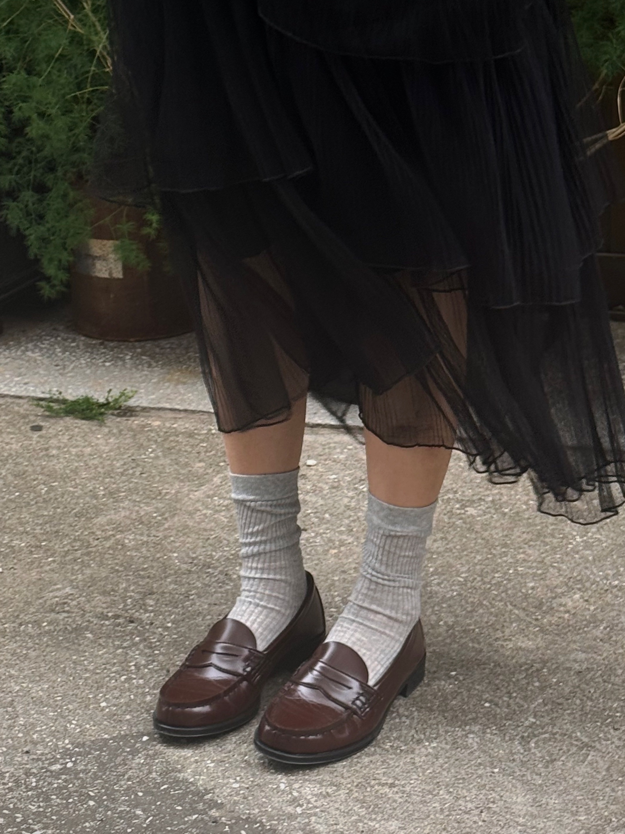 Haruta HS-4514 Penny Loafer Brown 착용 스타일 - 5