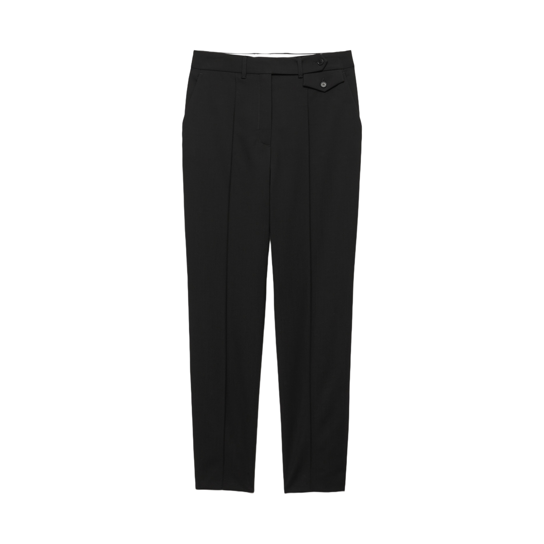 (W) 프라다 라이트 울 팬츠 블랙((W) Prada Light Wool Pants Black) - 1