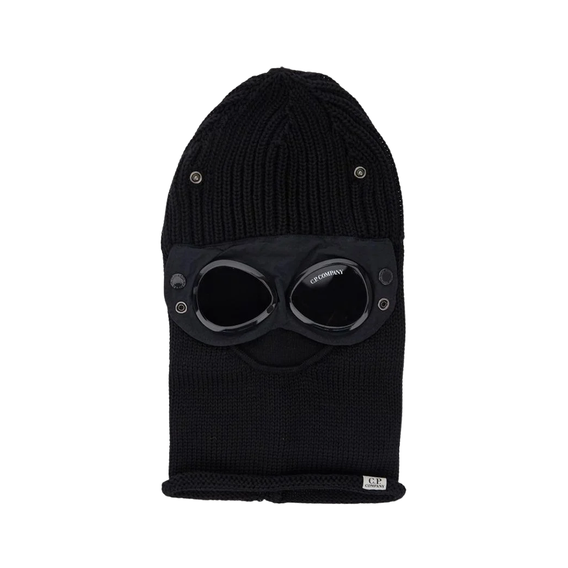 RFCMAC740A005509A999 C.P. Company Extra Fine Merino Wool Goggle Balaclava Black - 25FW