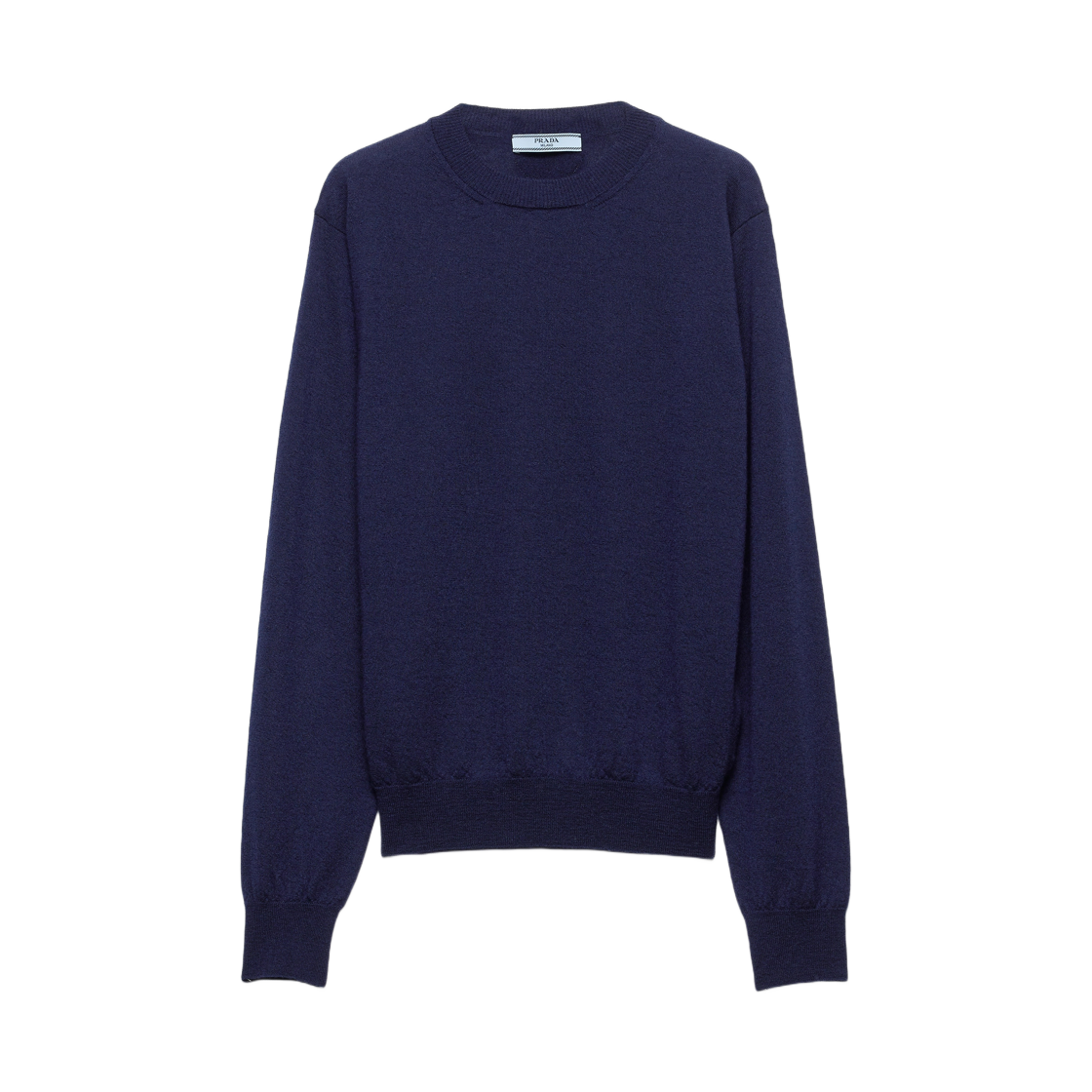 (W) 프라다 캐시미어 크루넥 스웨터 네이비((W) Prada Cashmere Crew-Neck Sweater Navy) - 1