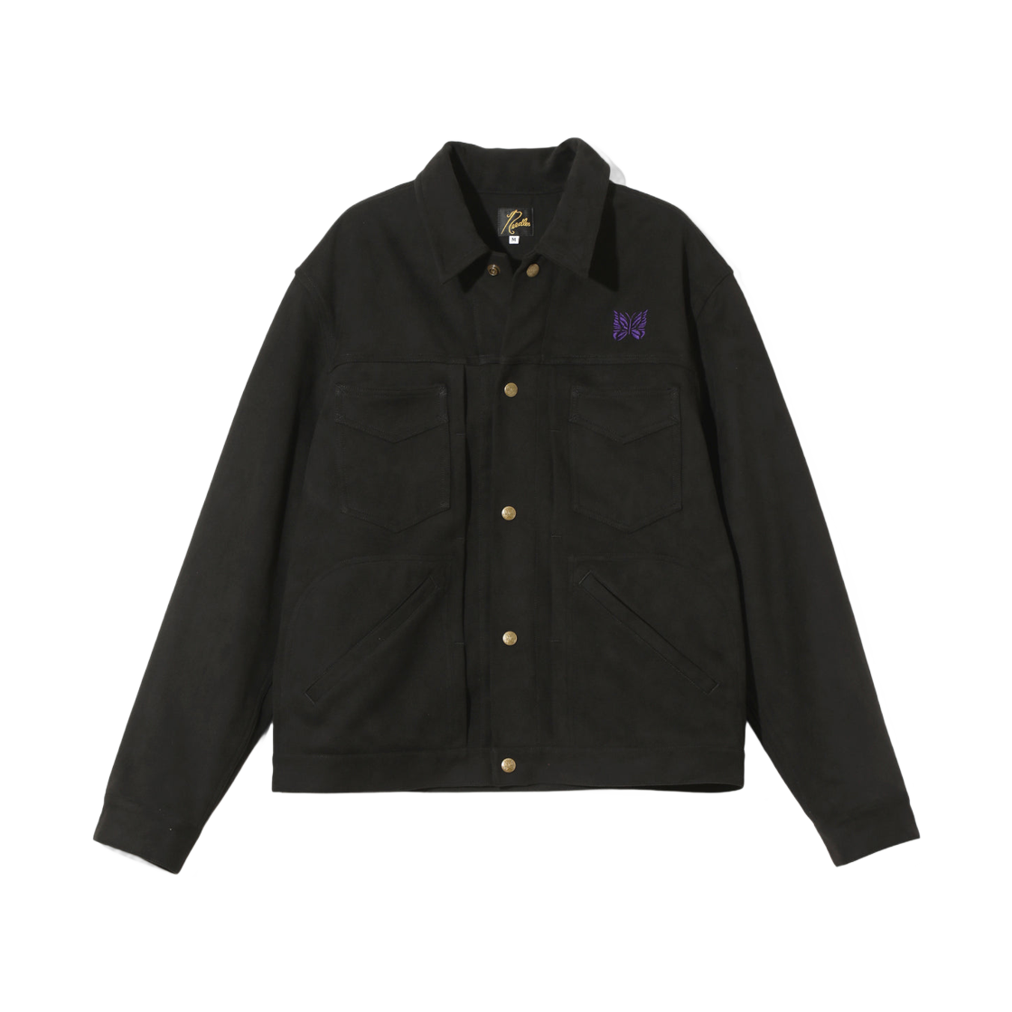 니들스 페니 진 자켓 신세틱 스웨이드 블랙(Needles Penny Jean Jacket Synthetic Suede Black)