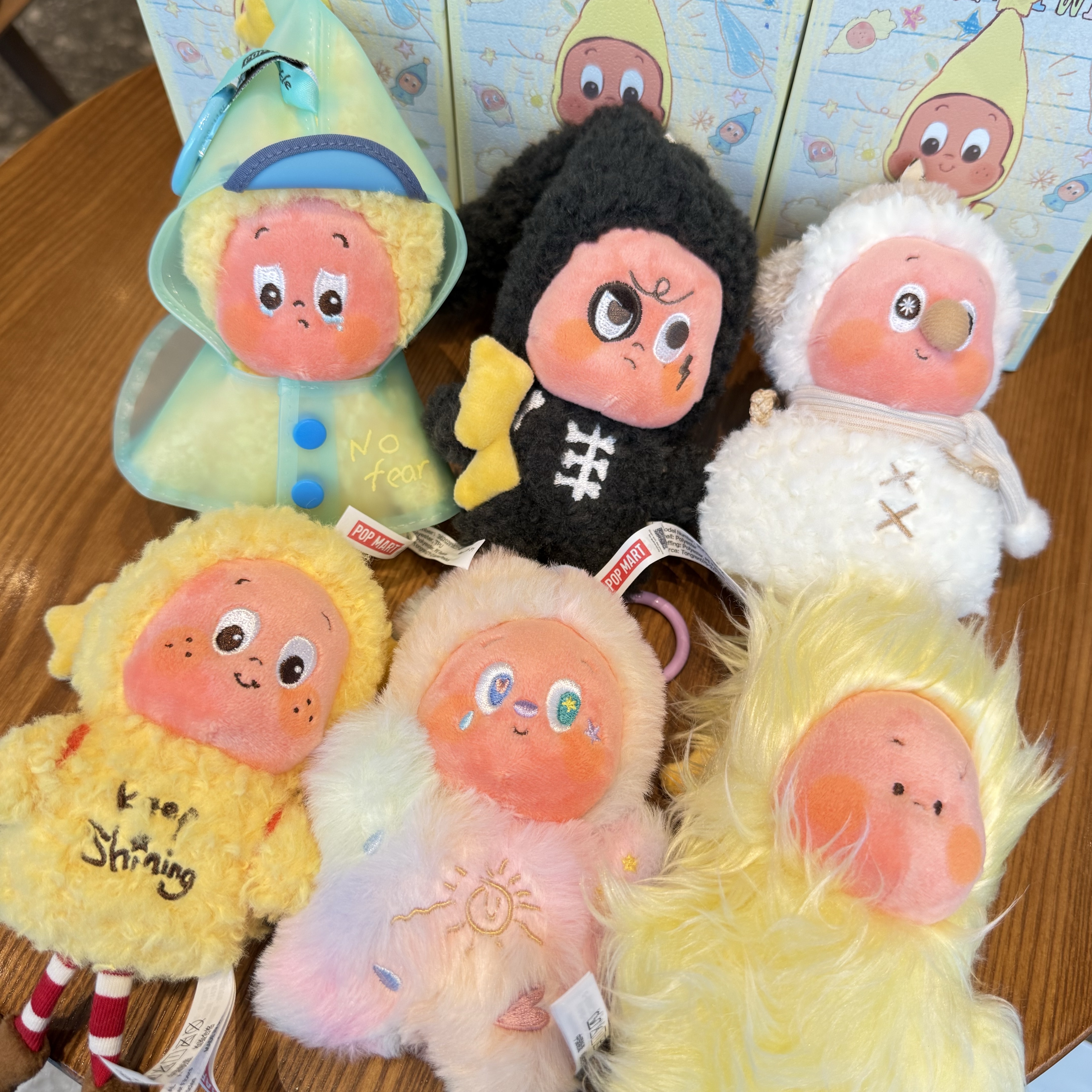 Pop Mart Twinkle Twinkle Sweet Dreams Forecast Series Plush Pendant Sealed Case (6 Blind Boxes) 착용 스타일