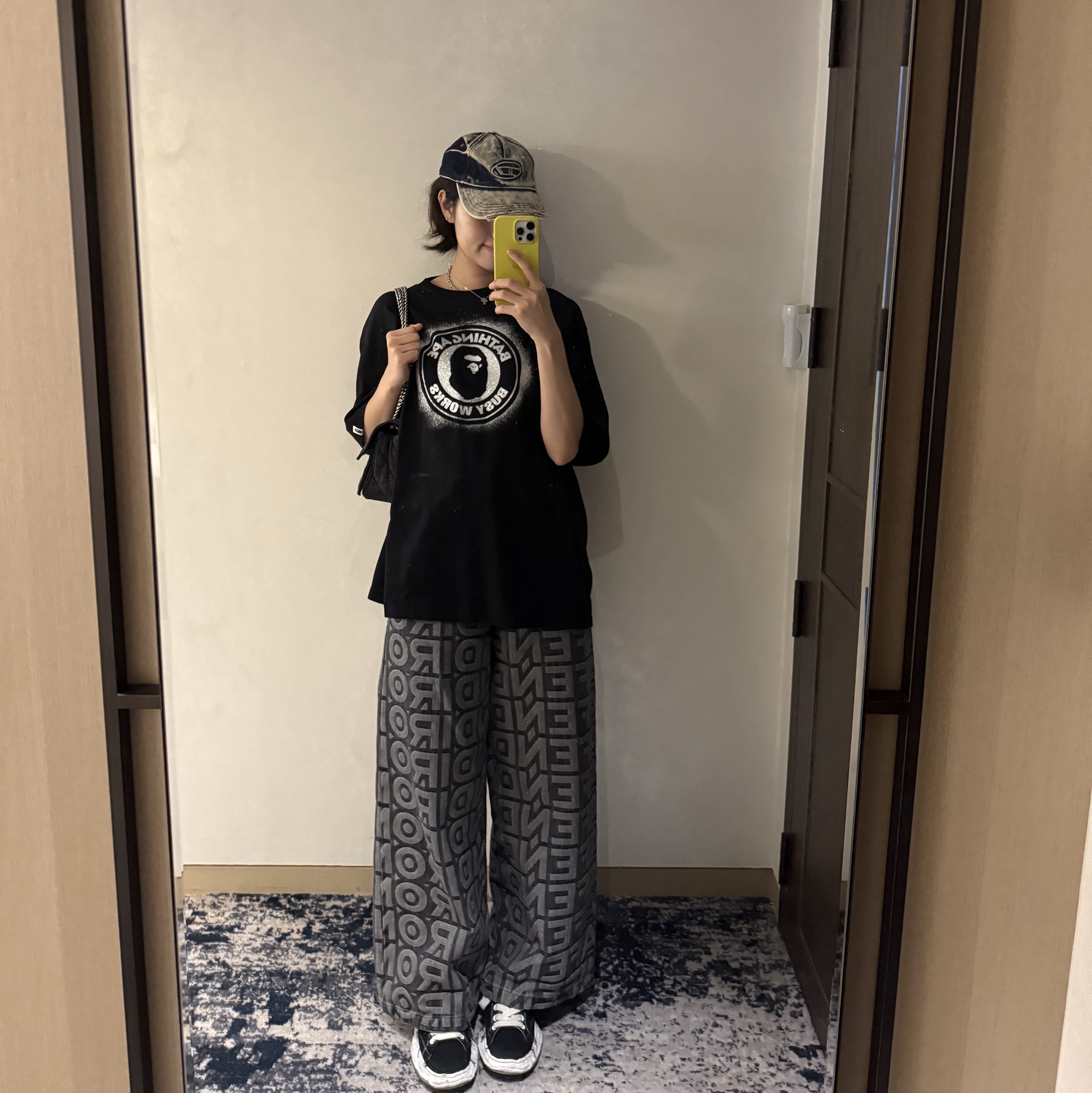 Diesel C-Seymon Treated Denim Baseball Cap Blue White 착용 스타일