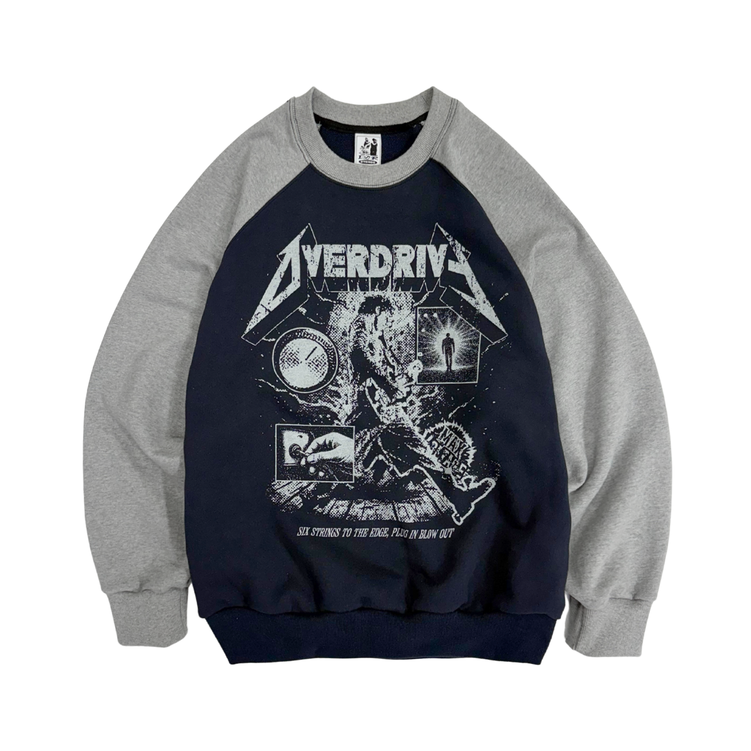 디파이클럽로버스 오버드라이브 레글런 스웨트셔츠 네이비(DEFYCLUBROBBERS Overdrive Reglan Sweatshirt Navy)