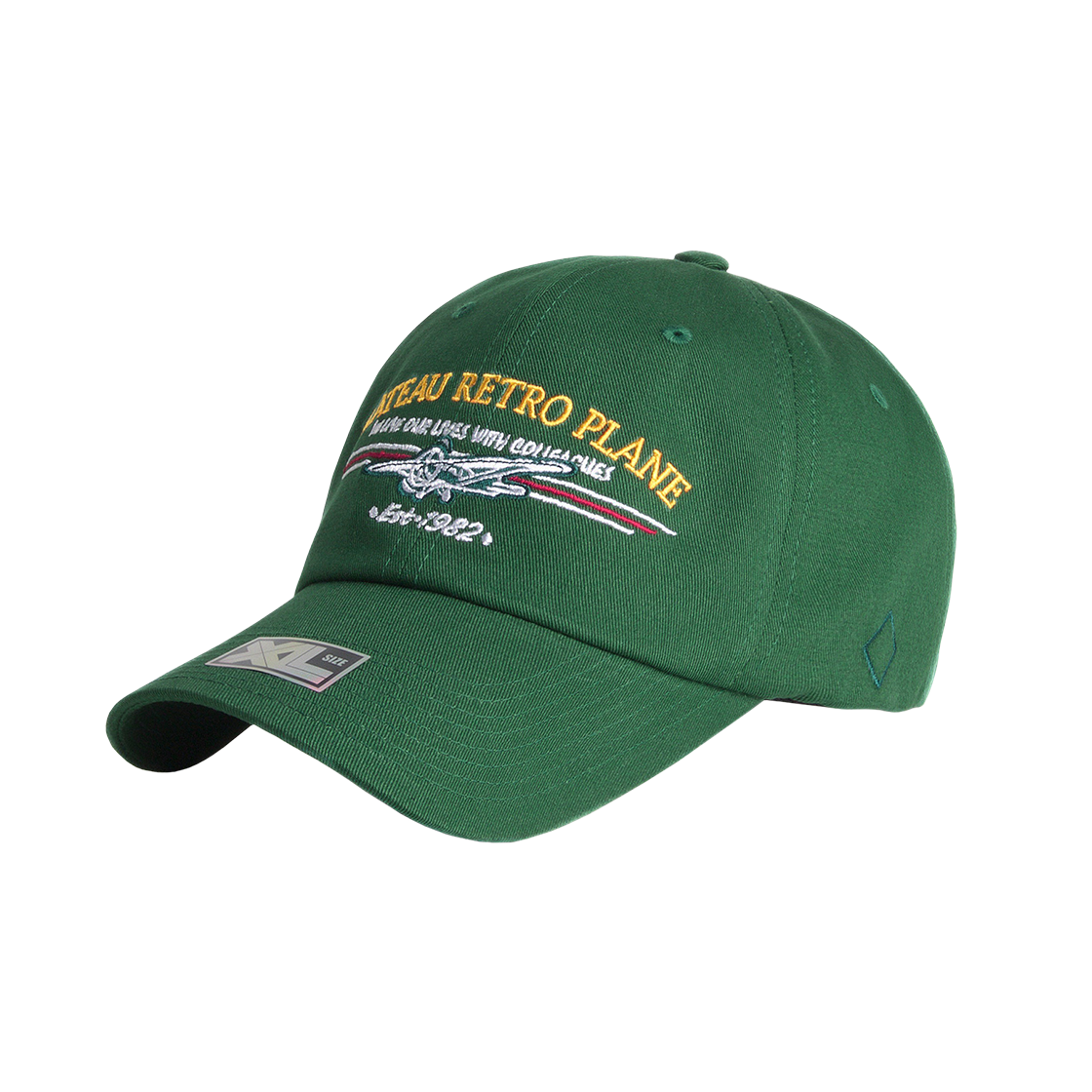 플래토 빅사이즈 볼캡 알피 빈티지 다크 그린(PLATEAU Big Size Ballcap XL RP VTG Dark Green)
