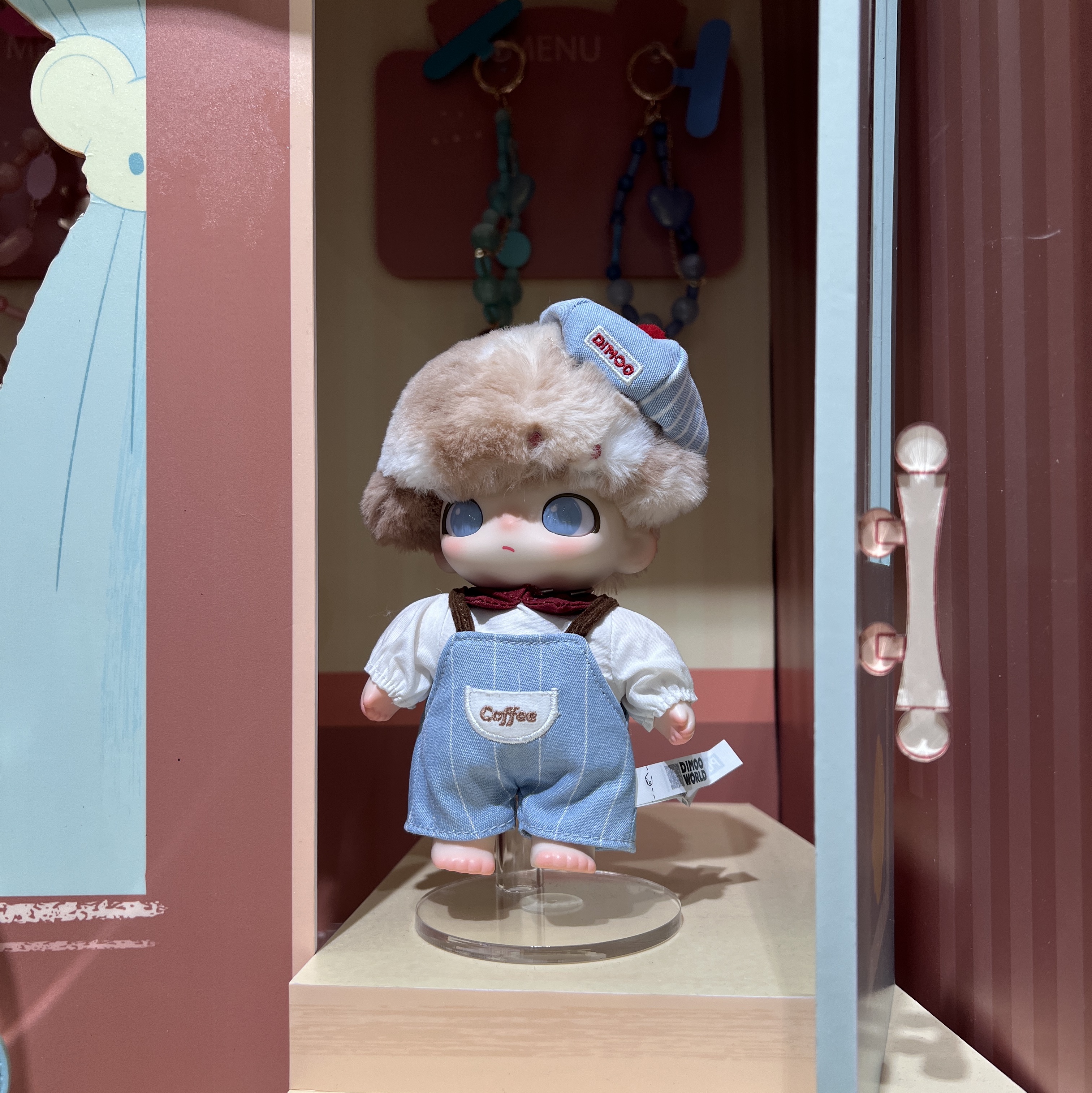 Pop Mart Dimoo Crush On Coffee Series Vinyl Plush Blister Pack 착용 스타일