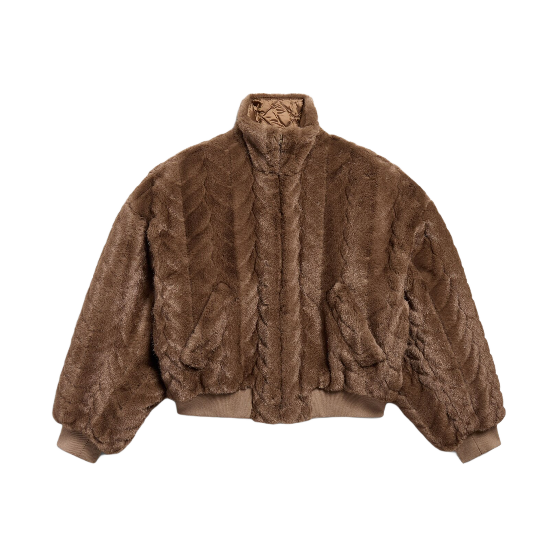 848875TTQ072135 (W) Balenciaga Cropped Jacket In Brown