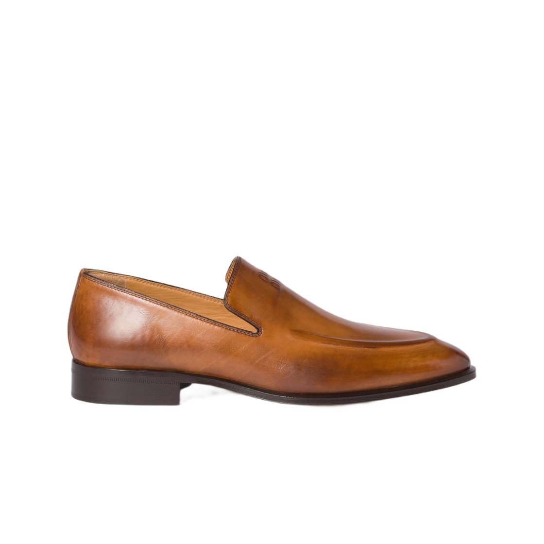 5D545E-537-F0046 (W) Miu Miu Leather Loafers Cognac