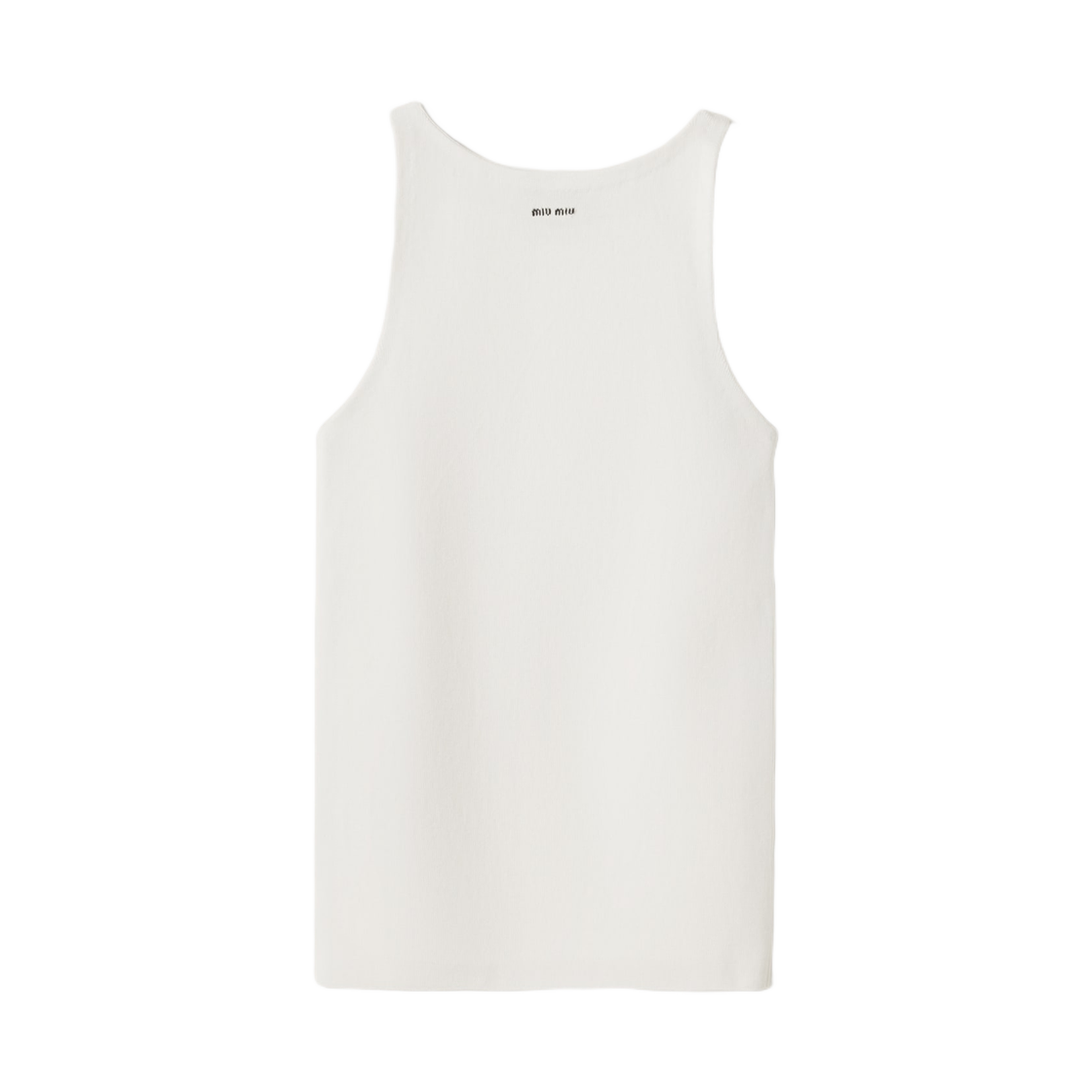 MMV310-18HY-F0009 (W) Miu Miu Cotton Knit Tank Top White