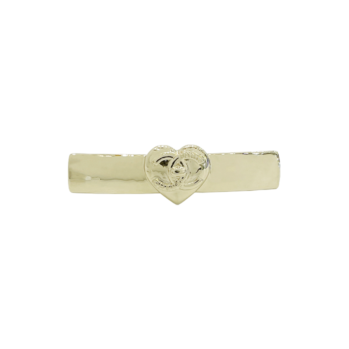 ITT5Q35TC5PP Chanel CC Logo Heart Hairpin Champagne Gold