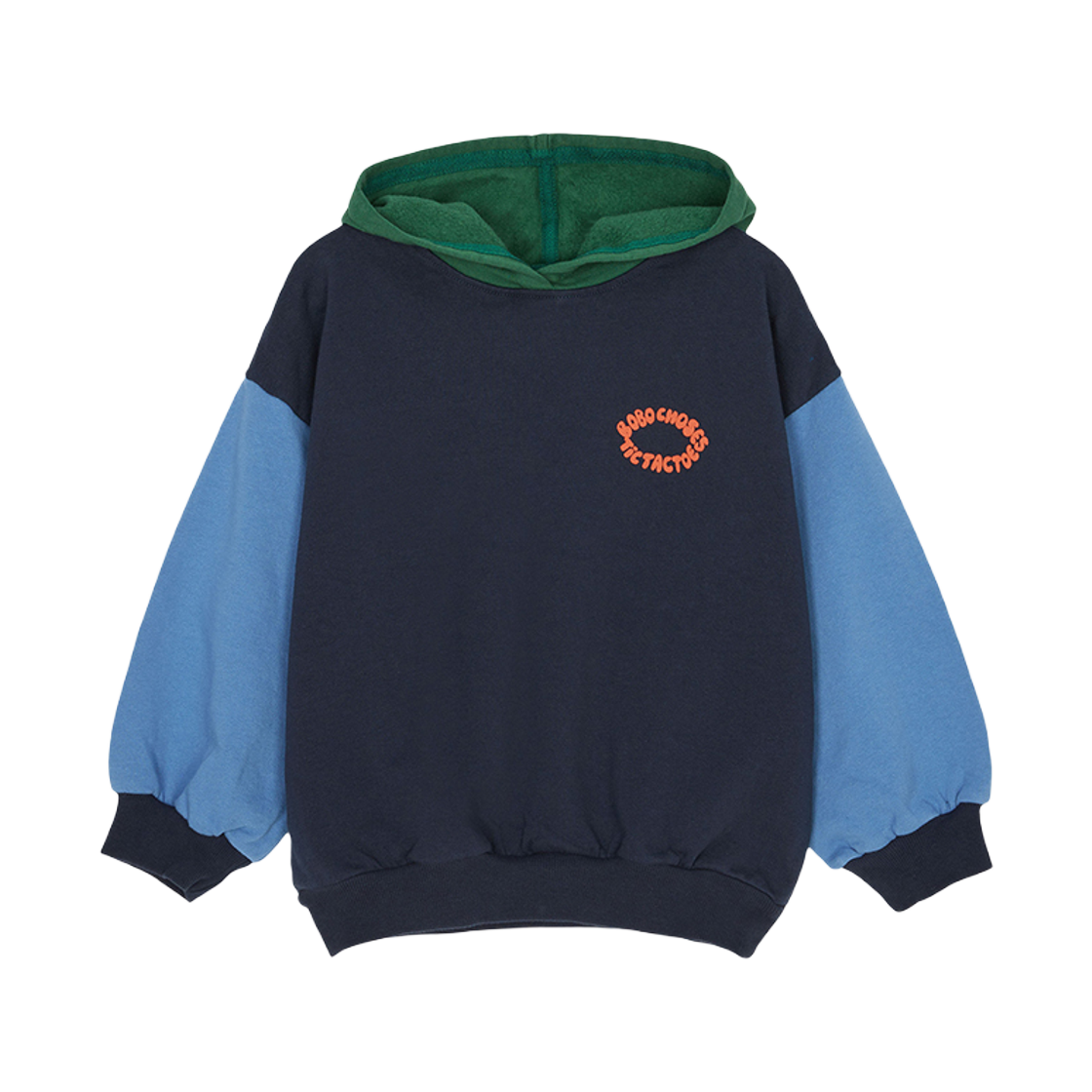 B225AC048 (Kids) Bobo Choses Fleece Hood Sweatshirt Navy