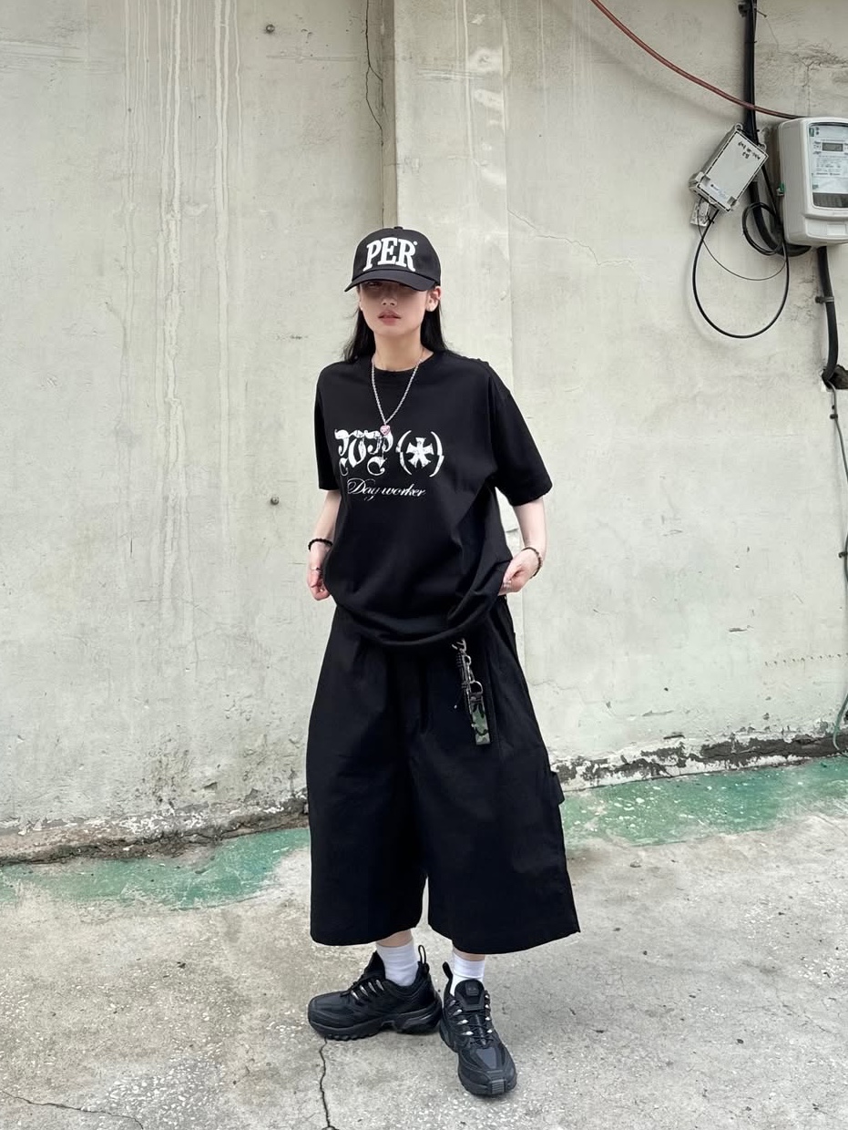 Permanent Archive 5-Panel PER Cap Black 착용 스타일 - 2