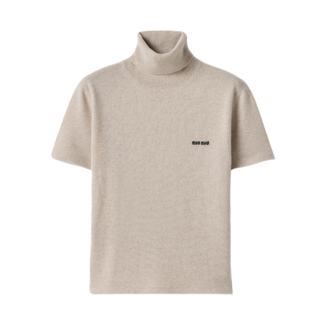 MMR452-18A9-F0036 (W) Miu Miu Cashmere Turtleneck Sweater Sand Beige