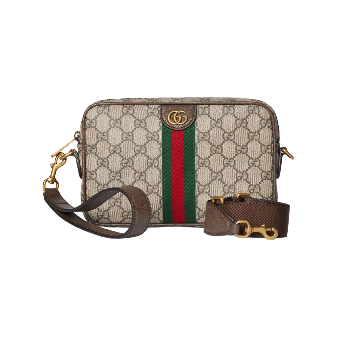 839155-FAEOF-9745 Gucci Ophidia Small Crossbody Bag Beige Dark Brown