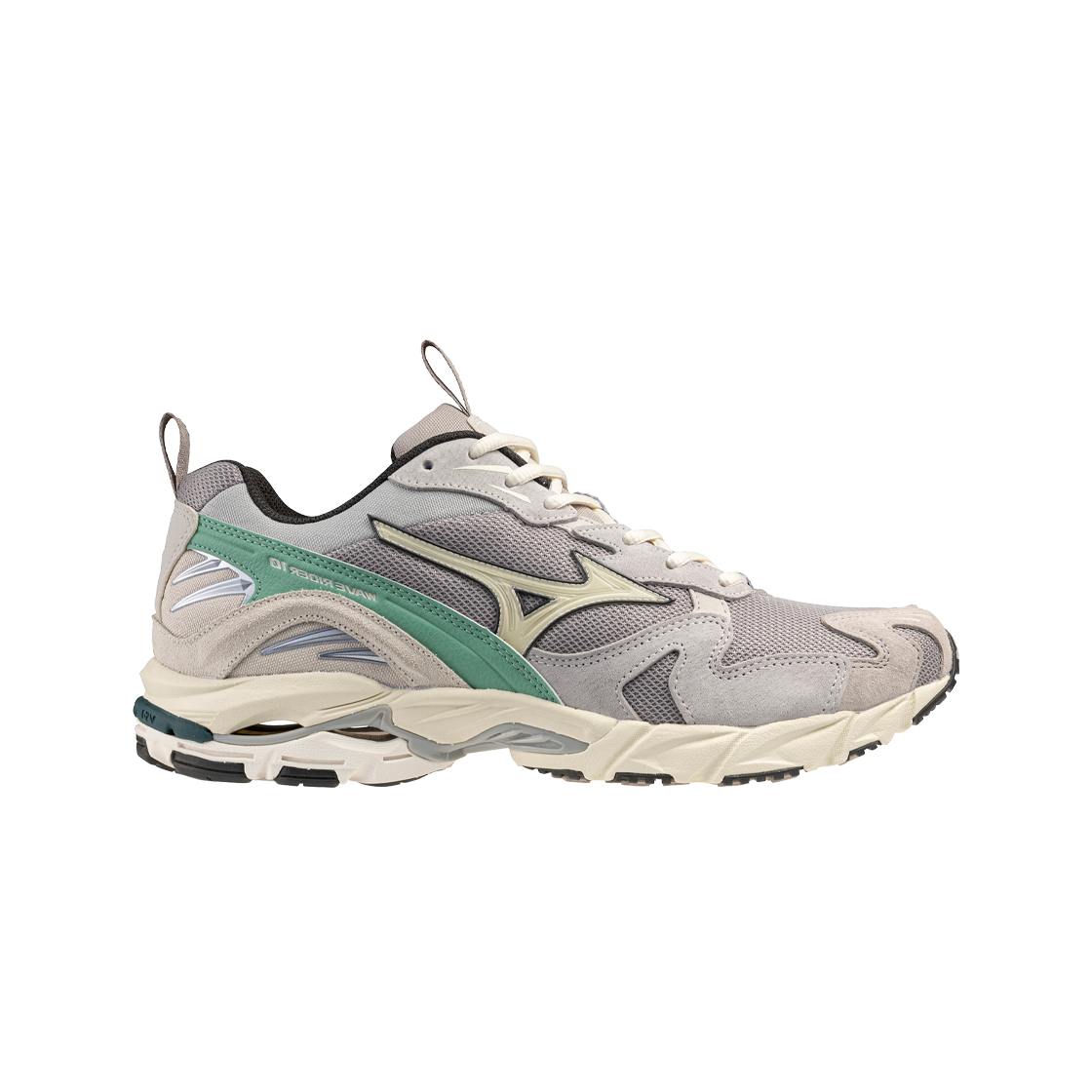 미즈노 웨이브 라이더 10 오팔 그레이 프리스틴 크렘 드 멘트(Mizuno Wave Rider 10 Opal Gray Pristine Creme de Menthe)