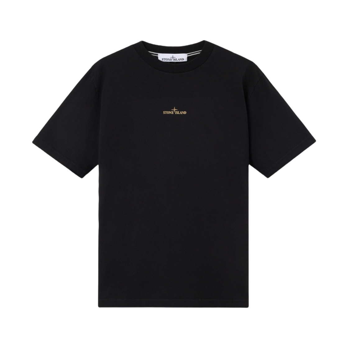 K2S1521000-37S0197-V0029 Stone Island 2100037 Combed Organic Cotton Jersey Regular Fit Short Sleeve T-Shirt with Bleeding Numbers Print Black - 25FW