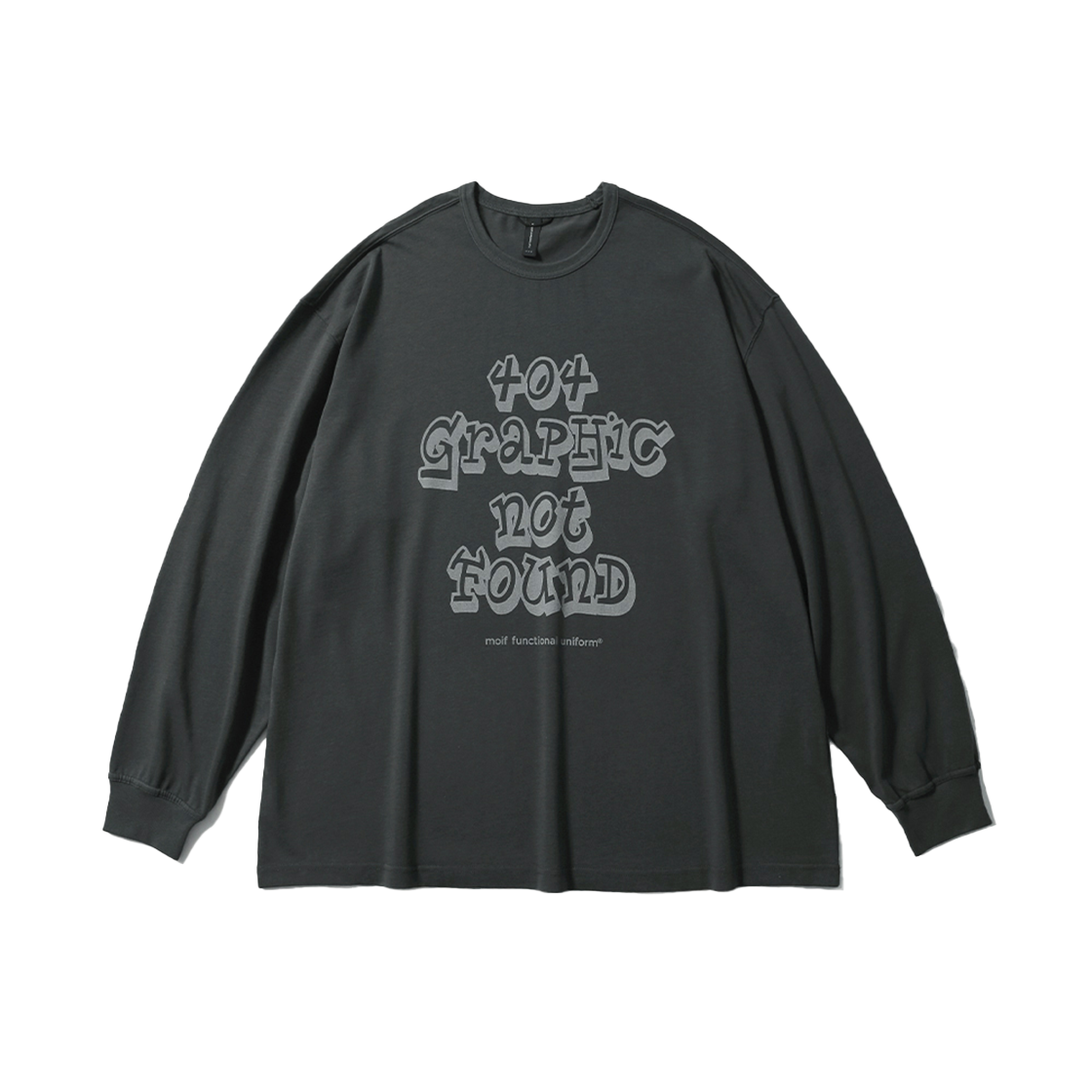 모이프 404 GNF(F) 롱슬리브 티셔츠 차콜
