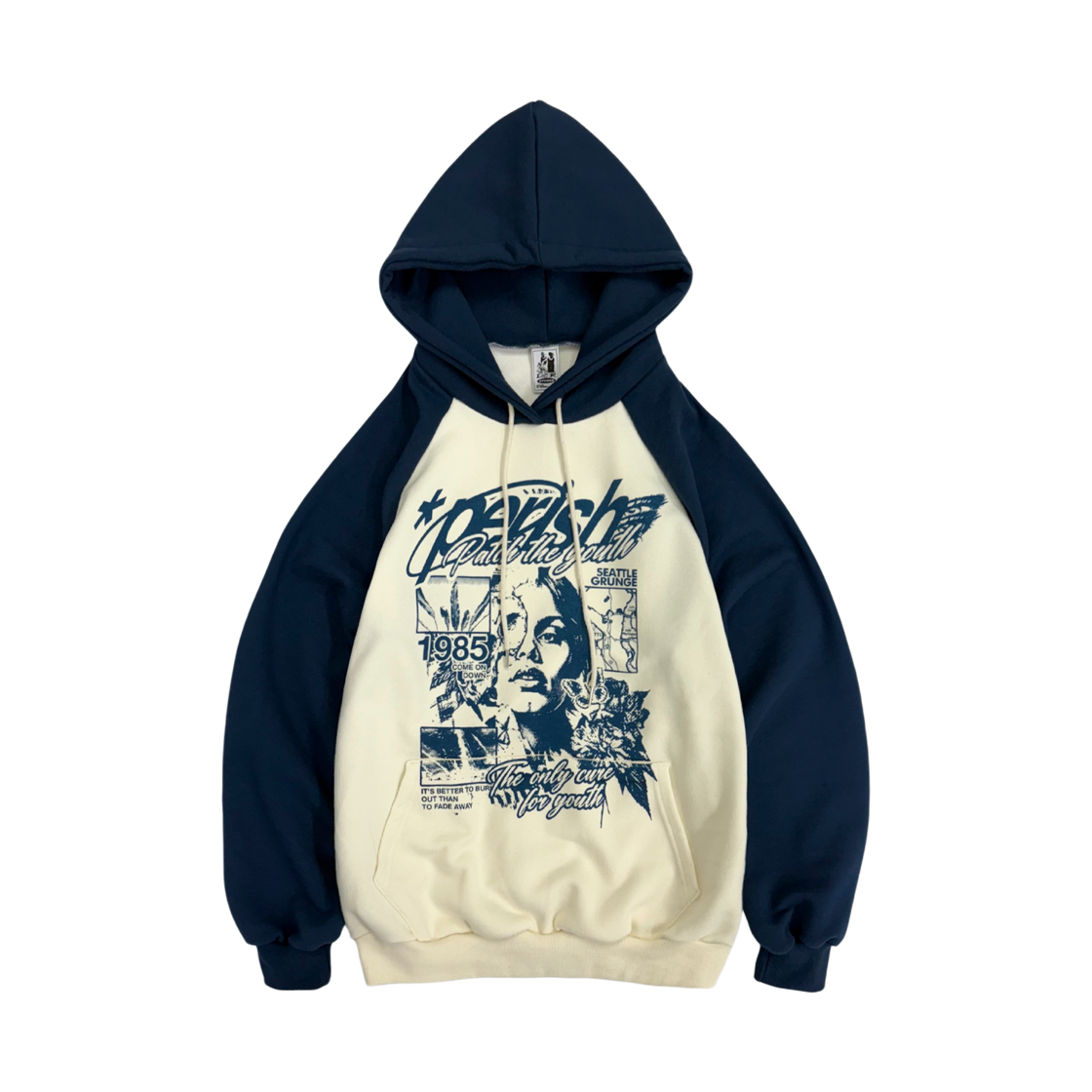 Hoodie005 DEFYCLUBROBBERS Grunge Reglan Hoodie