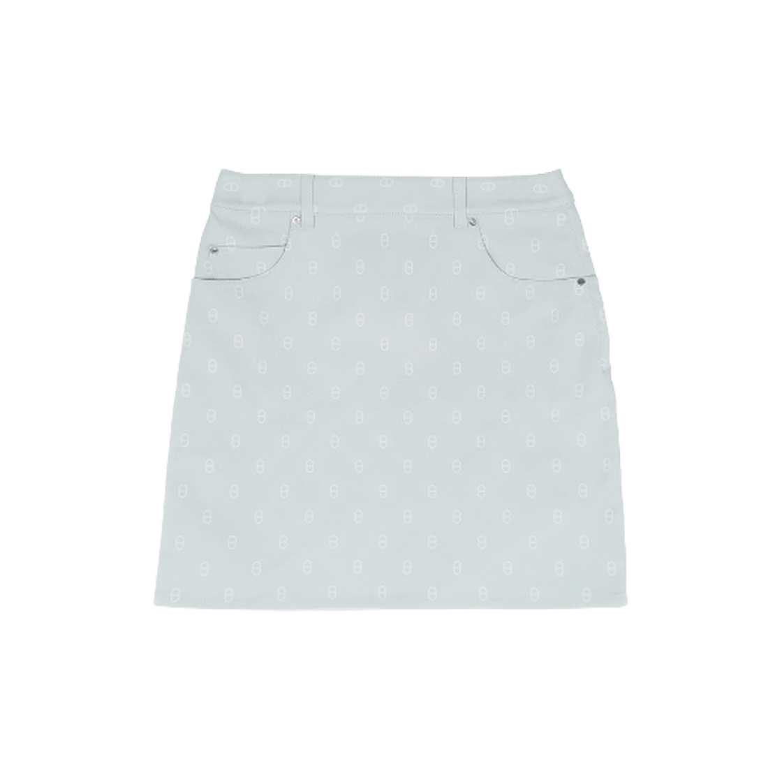 ITEDVMANDJWU Hermes 25FW Chaine Denim Mini Skirt 36 Vert Ombre