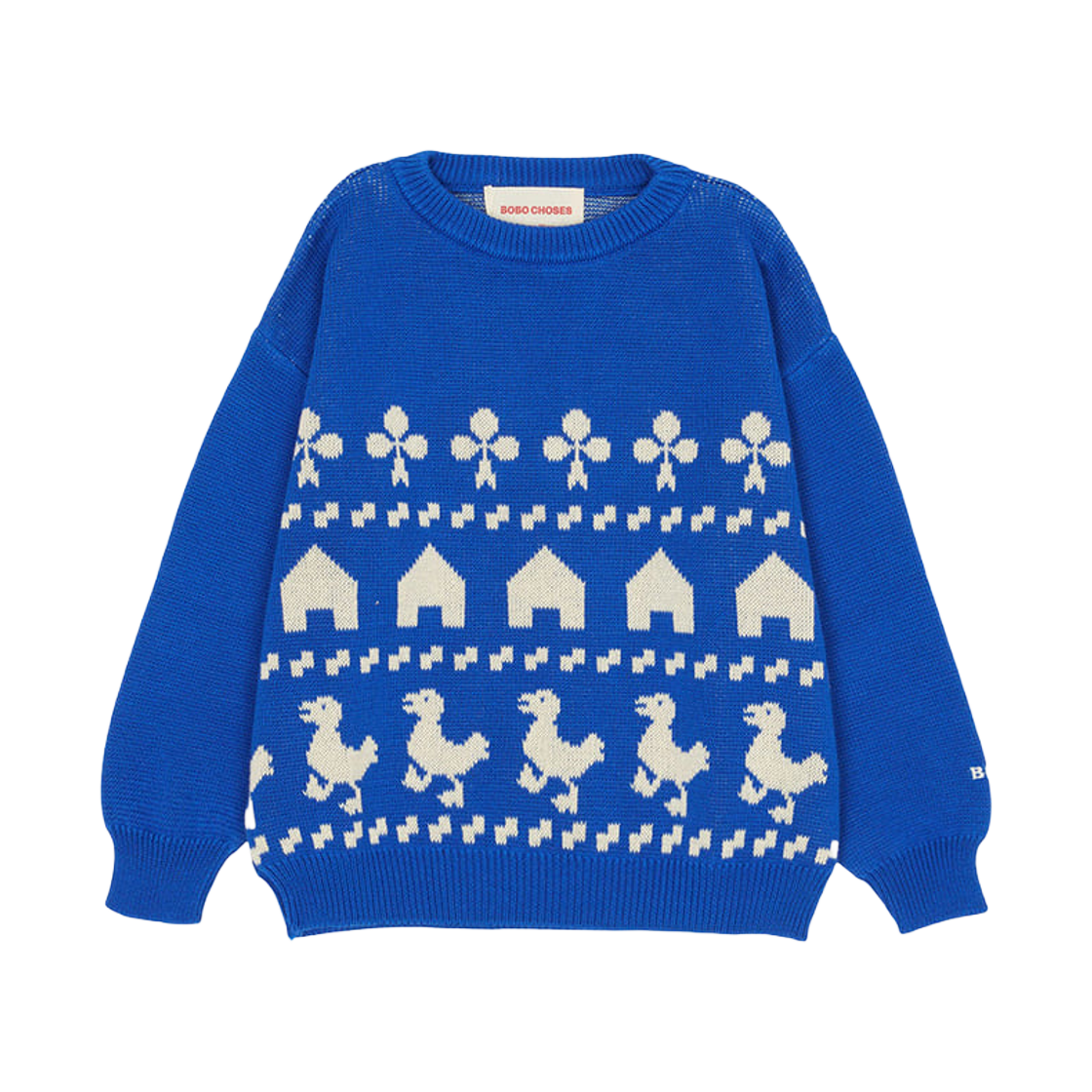 (키즈) 보보쇼즈 니트웨어 블루((Kids) Bobo Choses Knitwear Blue) - 1