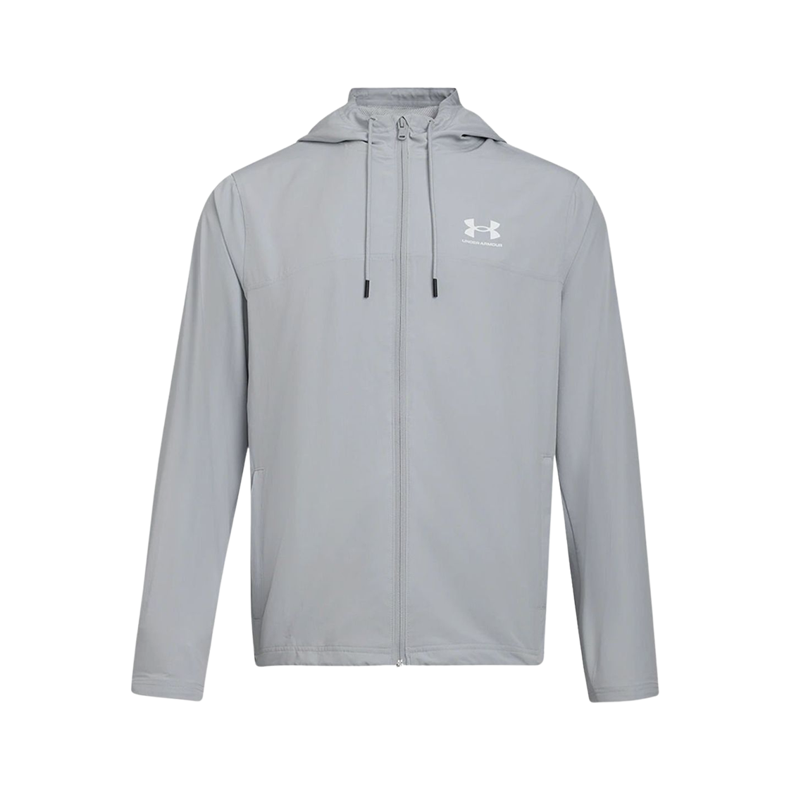 언더아머 라이벌 우븐 윈드브레이커 그레이 화이트(Under Armour Rival Woven Windbreaker Gray White)