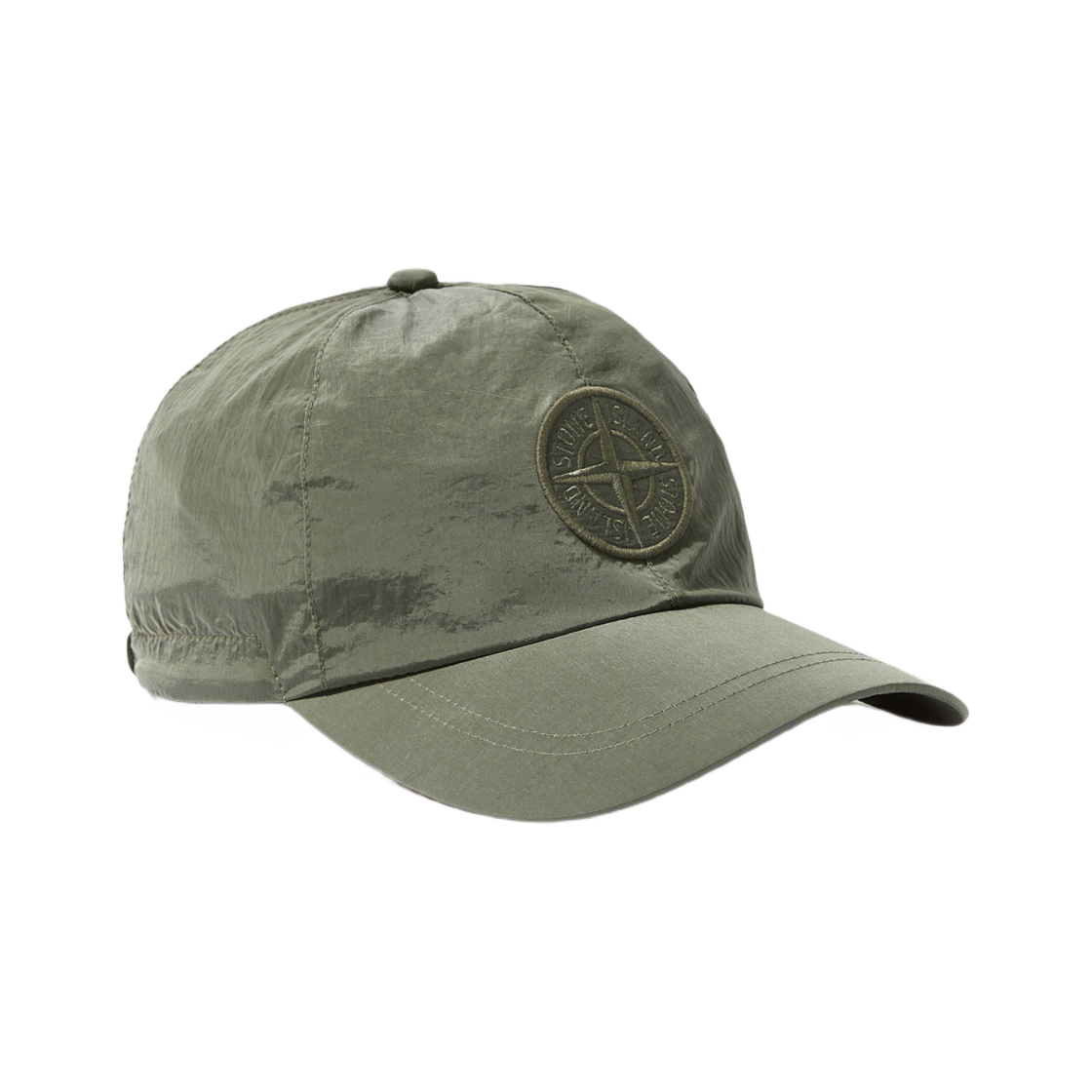 K2S1591000-11S0076-V0059 Stone Island 9100011 Nylon Metal In Econyl Baseball Cap with Drawcord and Compass Embroidery Musk Green - 25FW