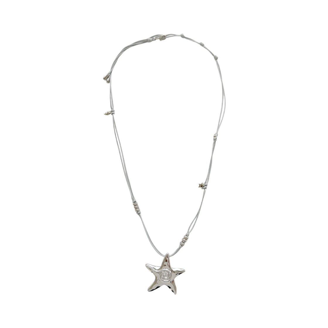 어거스트하모니 오션 스트링 네크리스 그레이(August Harmony Ocean String Necklace Grey)